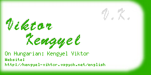 viktor kengyel business card